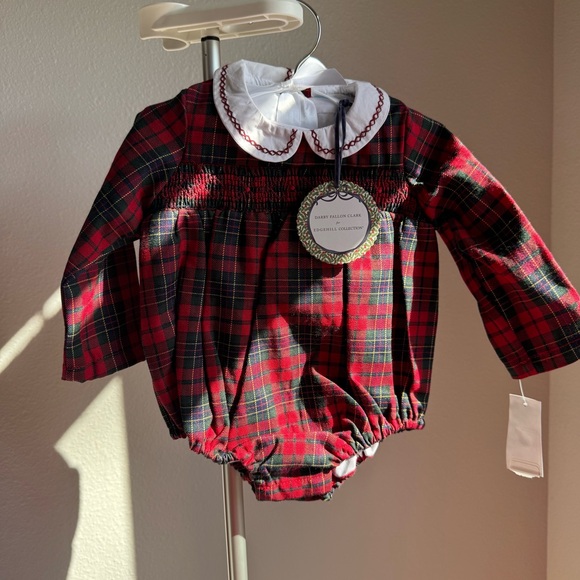 Edgehill Collection x Darby Fallon Clark Gunner Plaid Peter Pan Collar Bubble - Picture 3 of 8